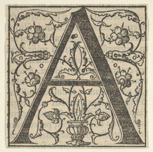 Initial Letter A with Garlands
