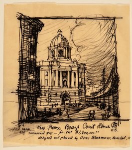 New Bronx County Courthouse by Oscar Bluemner