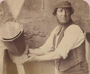 Man with Helmet by Oscar Gustav Rejlander