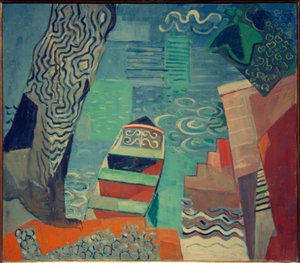 Boat on the Lake by Oskar Moll