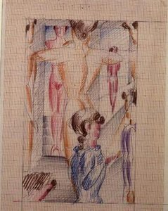 Entrance to the Stadium by Oskar Schlemmer