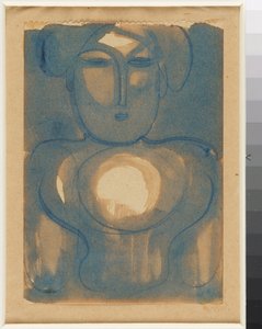 Half Figure with Light on Forehead and Chest