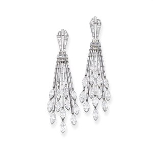 Pair of Art Deco Ear Pendants