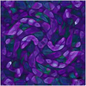 Abstract Violet Swirls by Osvaldo Russo
