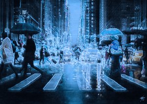 Neon City Night by Osvaldo Russo