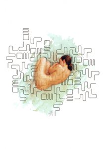 Nude Woman Serene Abstract by Osvaldo Russo