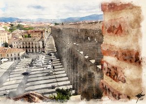 Segovia Roman Aqueduct City by Osvaldo Russo