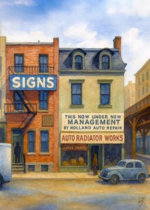 Vintage City Street by Osvaldo Russo