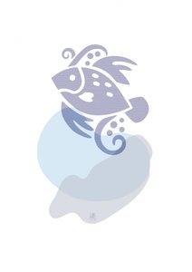 Whimsical Blue Fish
