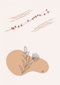 Wired Birds Botanical Harmony by Osvaldo Russo