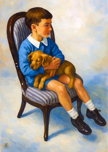 Young Boy Puppy Love by Osvaldo Russo