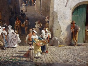 A Feast in Genazzano by Oswald Achenbach