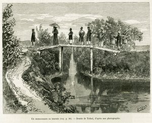 A missionary in turn. Engraving to illustrate the story Trente mois au Tonkin, in 1884, by Doctor Paul Hocquard, in le tour du monde 1890, under the direction of Edouard Charton, Hachette, Paris. by Oswaldo Tofani