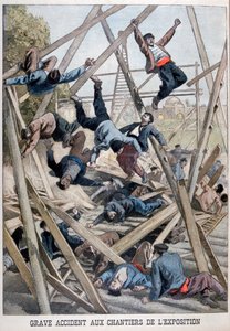A Serious Accident on the Building Site for the Exposition Universelle, Paris, 1900, 1899 by Oswaldo Tofani