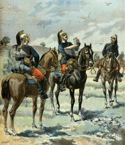 French Dragoons Communicating with Carrier Pigeons