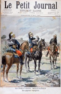 French military manoeuvres: using carrier pigeons to communicate, 1897