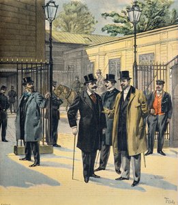 The Chamber of Deputies, Portraits of Paul de Cassagnac, Lucien Millevoye and Paul Deroulede in 1898 (Engraving)