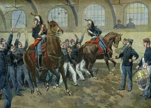 The Republican Guards Train the Horses to Noise and Crowds, Paris