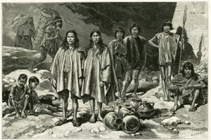 Types of Indians of the Cordilleres of Ecuador (engraving by Tofani, based on documents, to illustrate the story 