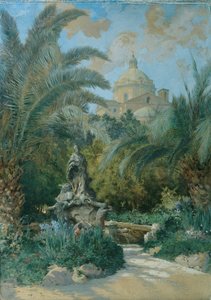 View of the Embassy in Rome: View from the Garden with the Dome on the Right