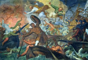 The Miraculous Intervention of SS Peter and Paul in the Battle of Lepanto, 7th October 1571