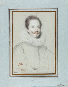 Portrait of the Marquis Paris Pinelli. Drawing by Ottavio Leoni. 17th century by Ottavio Mario Leoni