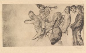 Dante and Virgil Visiting Hell (Inferno Canto 22) by Otto Greiner