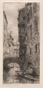 Etchings of Venice: Ponte del Pistor, Venice, 1880