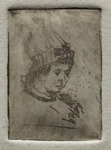 Small Head with Mob Cap