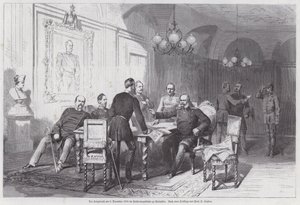 Prussian Army Commanders Holding a Council of War in Versailles, Franco-Prussian War, 6 December 1870 by Otto Johann Heinrich Heyden