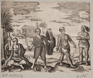 Natives, including a Warrior from the Moluccas by Otto Koch