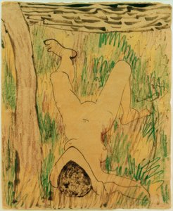Reclining Naked Girl by Otto Mueller