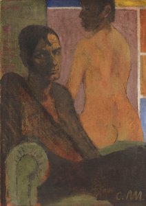 Self-Portrait with Back Act by Otto Mueller