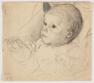 Portrait of Victor Scholderer as a Child by Otto Scholderer