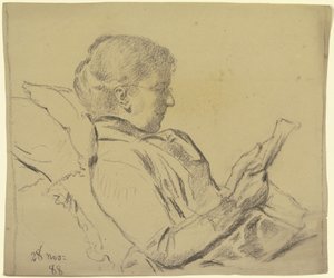 Luise Scholderer, Reading a Newspaper