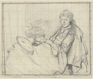 Luise Scholderer on the Ottoman by Otto Scholderer