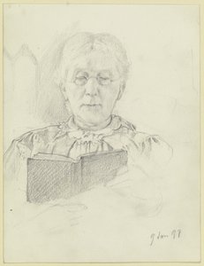 Luise Scholderer Reading by Otto Scholderer