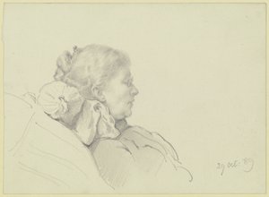 Luise Scholderer reading by Otto Scholderer