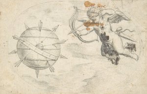 Cupid Shooting Arrows at the World Globe by Otto van Veen.