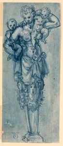 Design for a terminal figure of Charity by Otto van Veen