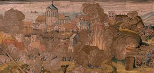 Night Assault on Ardres or Capture of the Low Town of Ardres. Series Triumphs and Battles of Archduke Albert by Otto van Veen