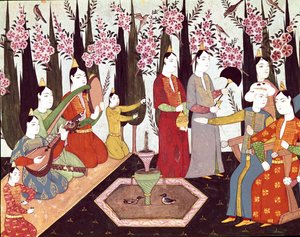 Festivities in a Miniature Harem