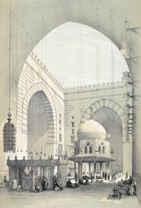 Interior of the Mosque of Sultan Hasan, in Cairo