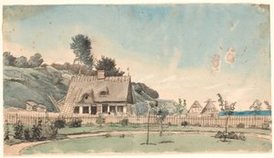 Coastal Landscape with Thatched Houses