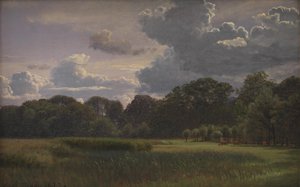 Approaching Thunderstorm over Nysø Garden and the Free Bed by P.C. Skovgaard