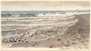 Beach with View Over Kattegat Towards Kullen by P.C. Skovgaard