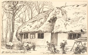 Thatched Farmhouse on Læsø by P.C. Skovgaard