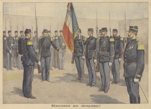 A Soldier Made to Apologize to the French Flag for Having Insulted It by P.H.G.V. Michel
