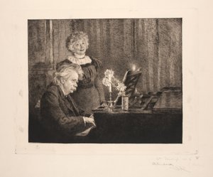 Edvard and Nina Grieg at the Piano