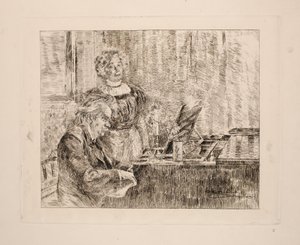 Edvard and Nina Grieg at the Piano by Peder Severin Krøyer